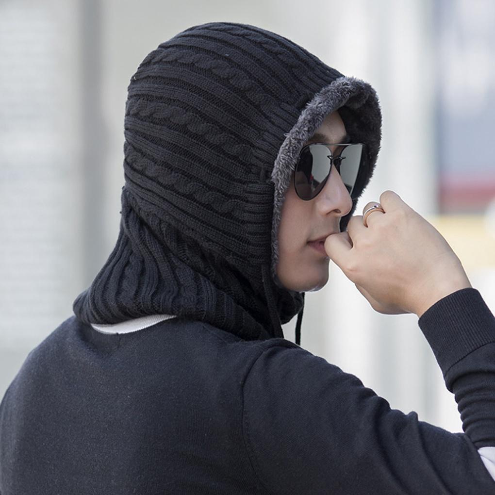 Winter Cold Weather Gear: Neck Warmer, Muffler, Fur Hat, Knit Hooded Neck Warmer