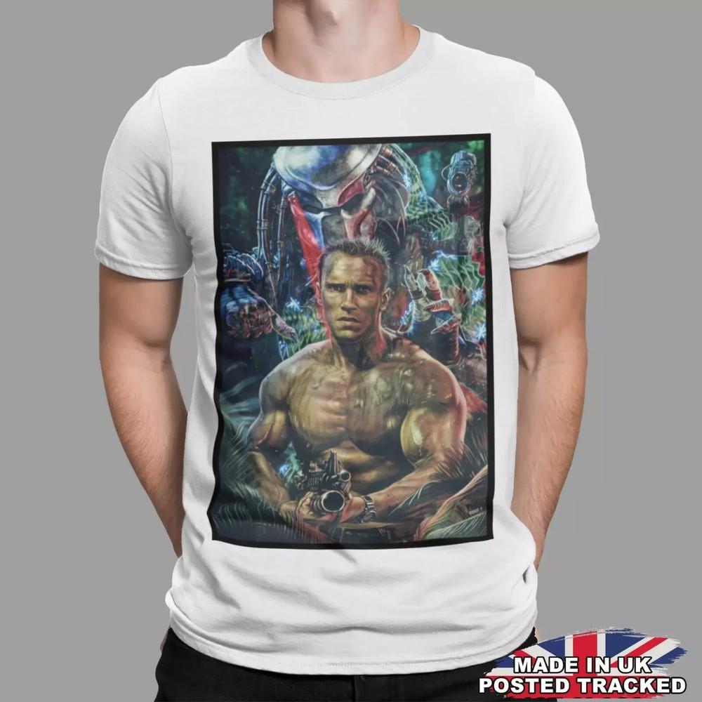 Predator Arnie Alien 80s 90s T-Shirt Jap Poster Movie Film Classic Retro Unisex T-Shirt S