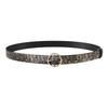 Women Fashion Waist Belt With Snakeskin Texture and Splash Gold Color Design For Stylish Outfit All Matching Waistband