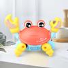 Electric Crab Toy Light And Music Battery Powered Pull String Cute Crab Walking Laterally Educational Interactive Toys Boys Girls Walking