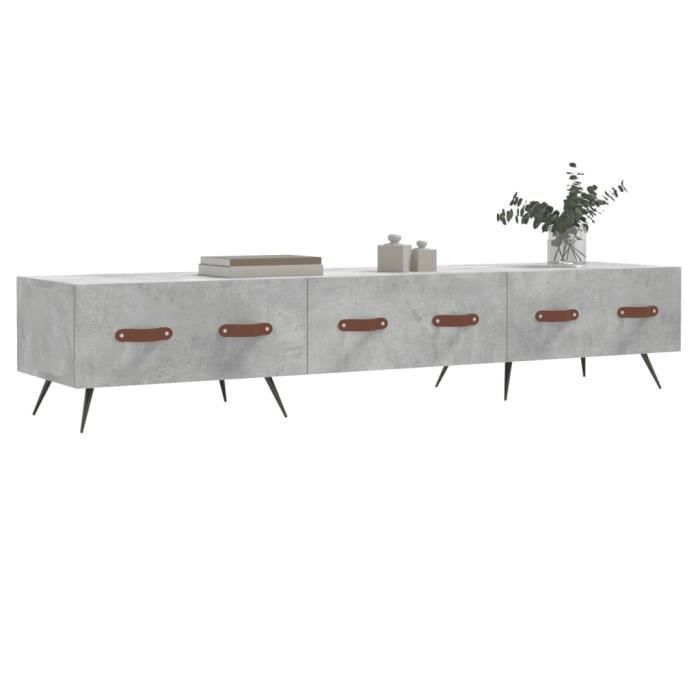 VidaXL TV Stand Concrete Grey 150x36x30 Cm Engineered Wood 829128