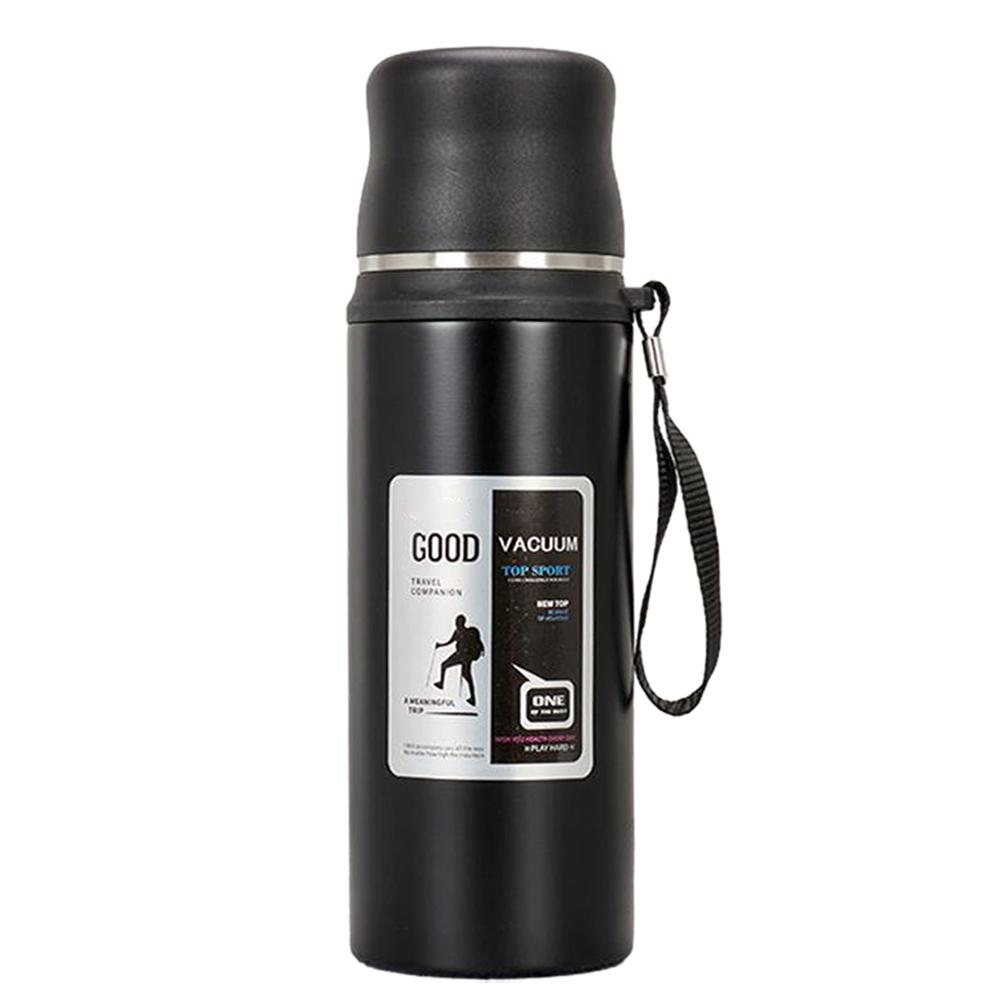 

Термос большой емкости 1000 мл из нержавеющей стали 304, термос, термос, термокружка для путешествий на открытом воздухе, бутылка для воды 1000ml чёрный