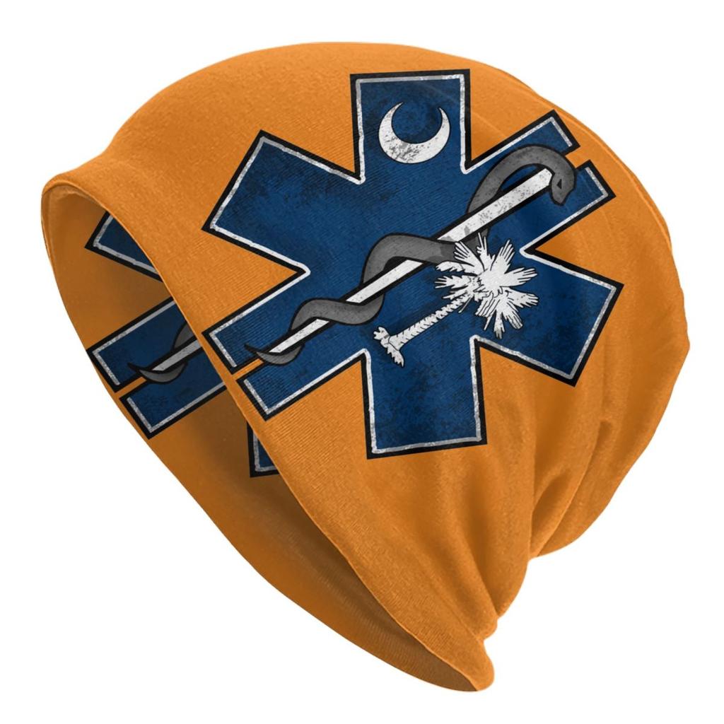 Custom Emt Star Of Life Logo Beanie Cap Winter Bonnet Knitted Hats Hip Hop Outdoor Paramedic Health Care Skullies Beanies Hats