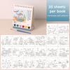 Kreatives Malbuch-Set Aquarellbögen mit 6 Farbfeldern Ergonomischer Pinsel Mini-Aquarell-Arbeitsbuch Reiseset für Erwachsene Geschenk