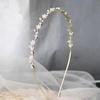 Elegant Floral Rhinestone Headband for Women - Zinc Alloy, Adorned with Pearls & Flowers, Ideal for Daily Wear, Parties Fashion Accessory
