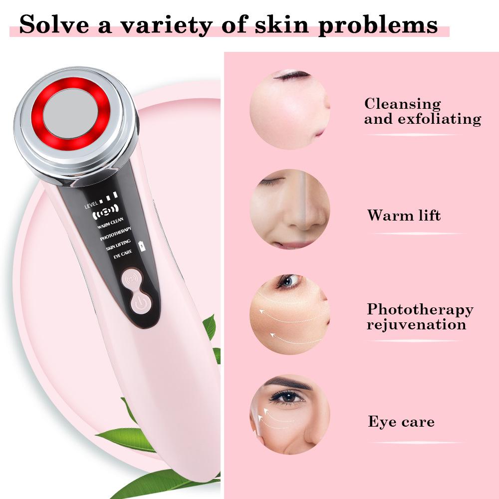 Red & Blue Light Beauty Device: Hot Compress Massager and Skin Rejuvenator