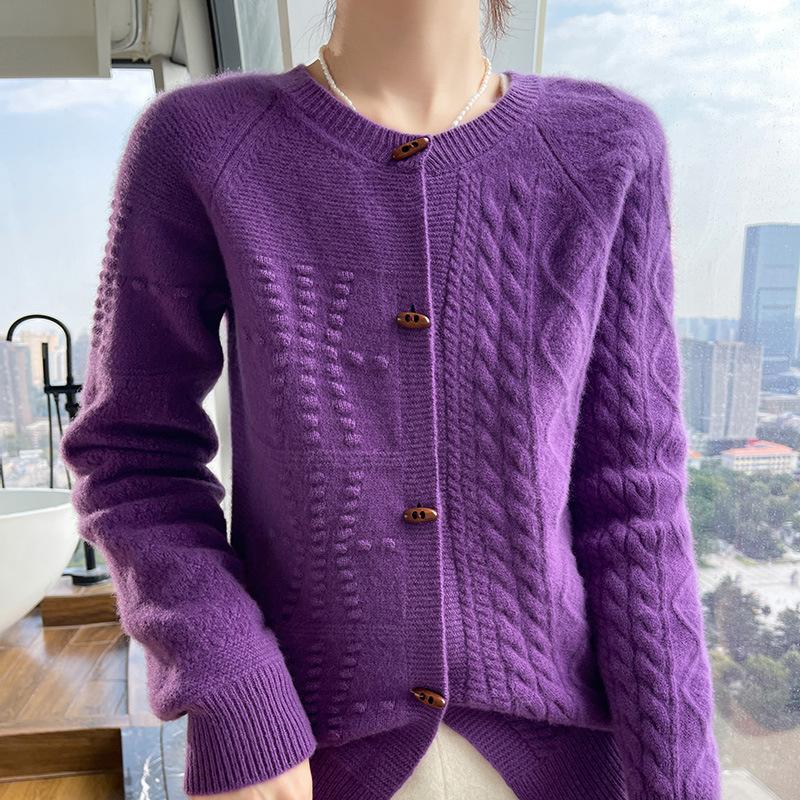 

Женский асимметричный кардиган из шерсти на пуговицах в стиле ретро, новая модная универсальная вещь для осени и зимы XL