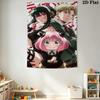 Spy X Family Teamwork Action Tapestry Fashion Print Wallmounted Background Cloth Wall Covering Decoration Soft