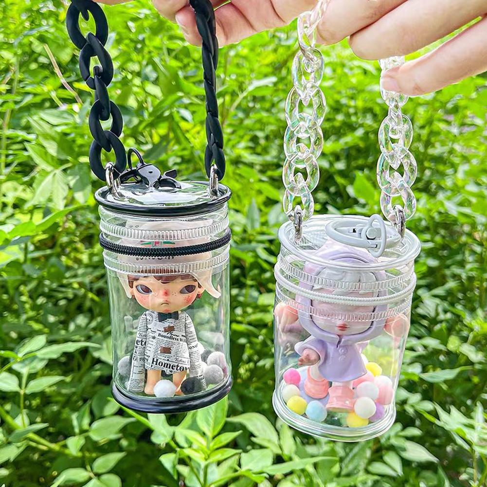 Creative Thicken Transparent Bag for Doll Display Storage Bag Mystery Doll Protection Case Mystery Toy Storage Boxes for Doll Toy Zipper Pouch