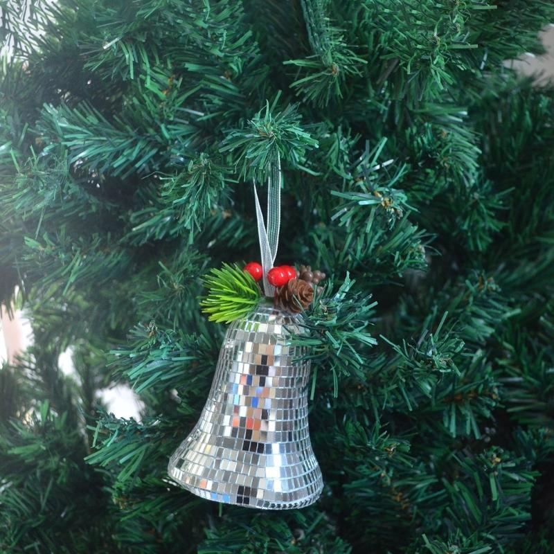 Sparkling Glass Discos Bauble Christmas Tree Hangings Charm Ornament Easy to Hanging Festival Home Decoration Supplies