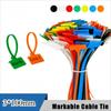 50pcs Nylon Label Self-locking Cable Tie Color Mark Disposable Plastic Buckle Waterproof Cable Wire Mark Cable Tie