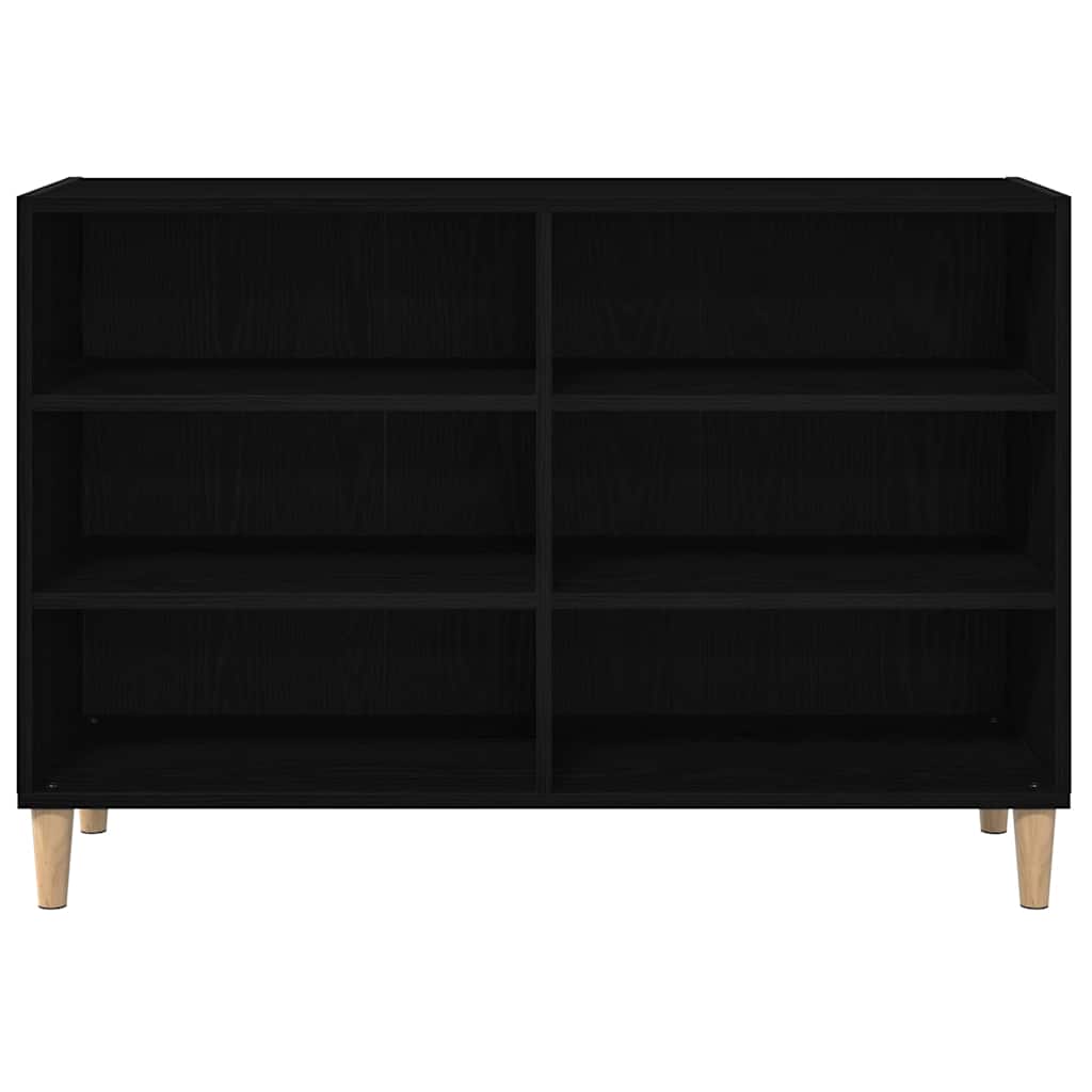 Sideboard in Black Oak Look 103.5 x 35 x 70 cm Particleboard