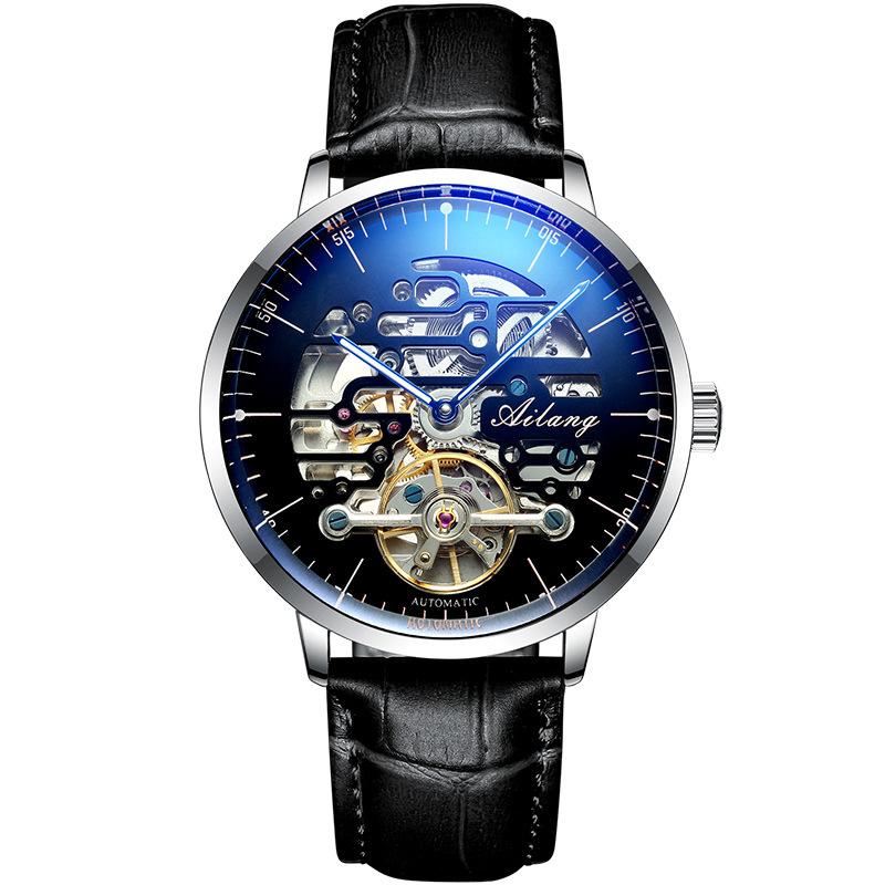 AILANG Brand New Automatic Mechanical Watch Waterproof Luminous Sugess Skeleton Watch Fashion Hollow Wristwatch Relojes Hombre