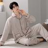 Pajamas Men'S Autumn And Winter Coral Fleece Fleece Thickened Men'S Flannel Can Be Worn Outside Men'S Loungewear Suit