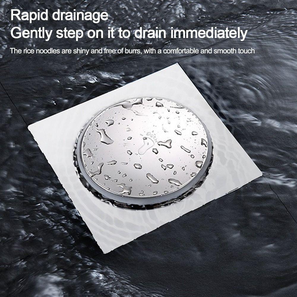 Pop Up Bounce Press-Type Floor Drain Stainless Steel Sewer Floor Strainer Creative Drain Filter