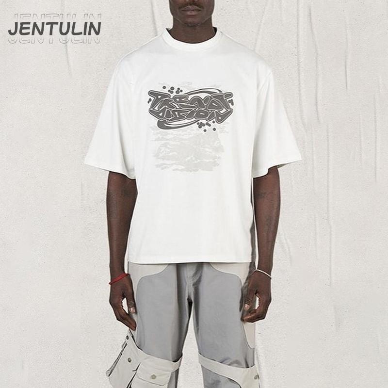 Streetwear Harajuku Print Tshirt Y2K Retro Unisex Hip Hop Mens Clothing Hip Hop Short Sleeve Top Cotton Fashion Korean Tee Goth