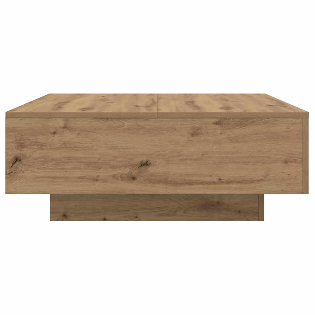 Artisan Oak Coffee Table 80 X 80 X 31 Cm Engineered Wood