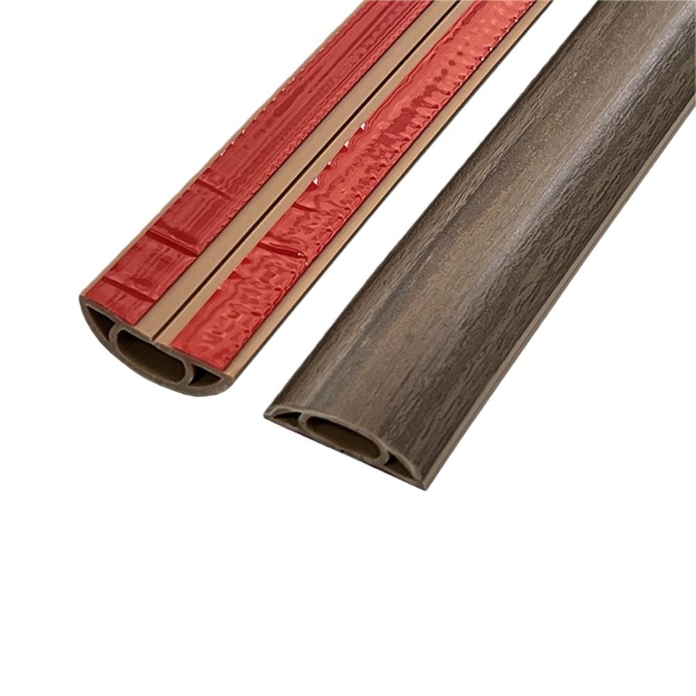 1pc 1mX3cm Wood Grain  Floor Cord Cover Pvc Self Adhesive Cord Hider for Cable Management Cable Protector Anti Stepping Cover