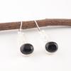 Black Tourmaline Gemstone 925 Stamped Silver Jewelry Handmade Boho Earrings 1.9" EE-168-28