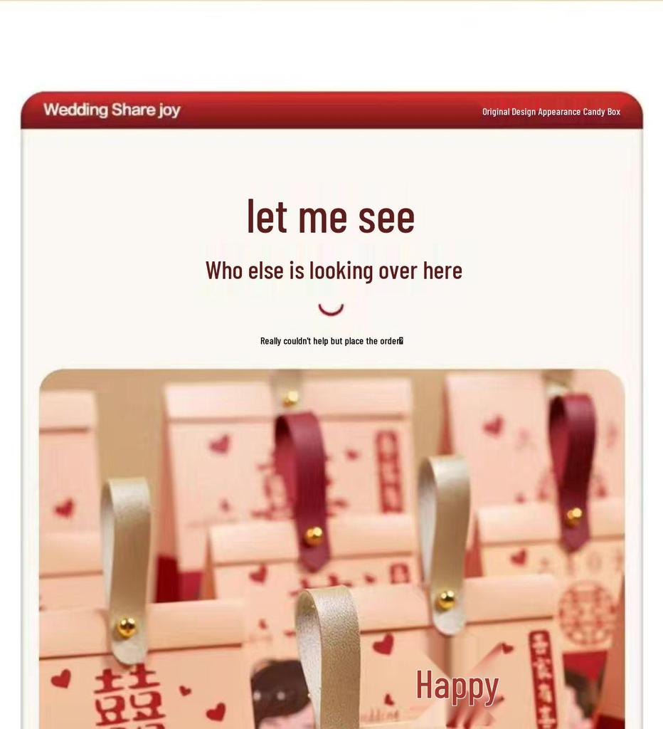 2025 Cartoon Wedding Candy Gift Boxes