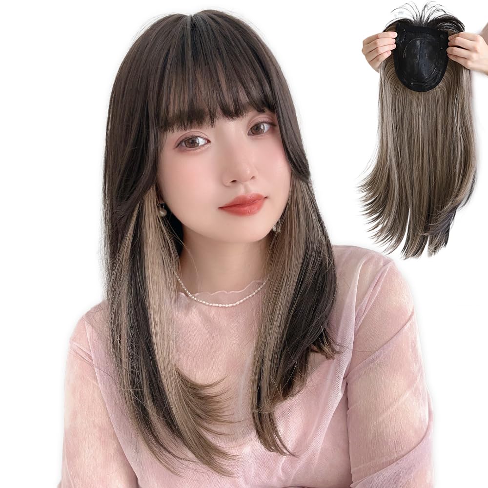 

Brightlara Hairpiece, Partial Wig, Bangs Wig, Whorl, Semi-Long, Women s Wig, p211-GRF