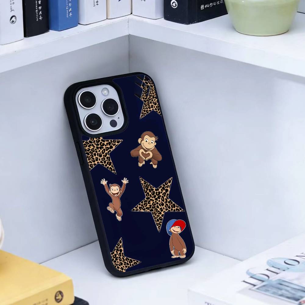 Monkey Brushing Teeth Phone Case For iPhone 17,16,15,14,13,Pro,Max,Plus,Magnetic For Magsafe Wireless Charging
