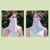 Face Guard with Elastic Strap Ultra-Wide Coverage Double-Layer Structure UPF 50+ UV Protection Cycling Face Protector