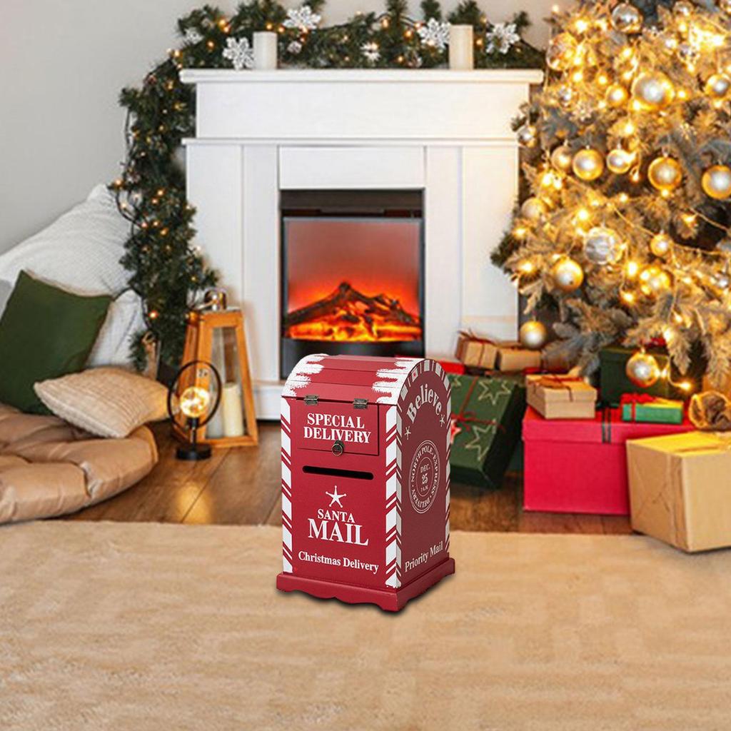 Christmas Letter Box Santa Mailbox Easy to Use Holiday Decor Creative Christmas Decoration Christmas Mailbox for Xmas Holiday