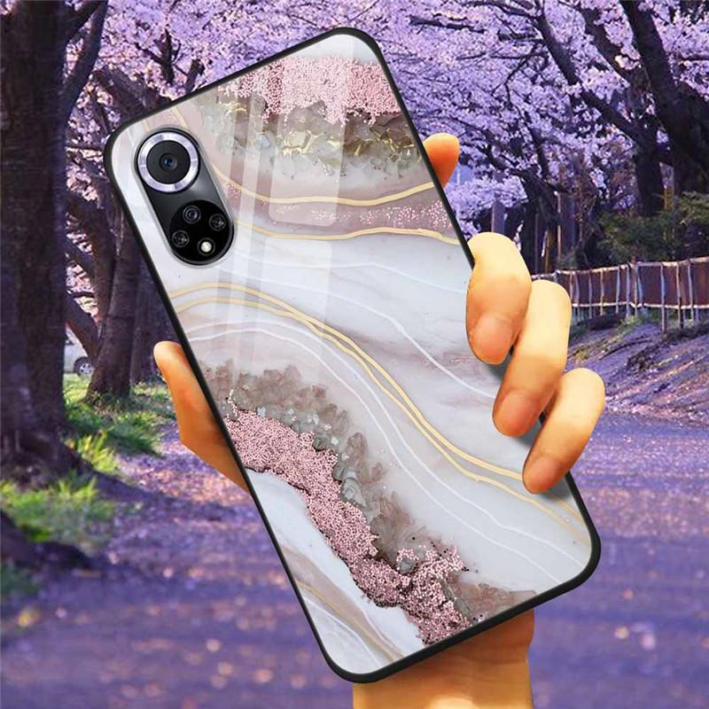 For Honor 50 Pro Case Tempered Glass Starry Marble Hard Back Cover for Huawei Honor 50 Phone Cases Honor50 Protective