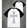 Cotton American Short Sleeve Shoulder T-Shirt Women's Bottom Shirt Loose Top