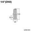 1/8 1/4 3/8 1/2 3/4 1" Pipe Fitting Connector Male Thread Stainless Pipe Fitting Pipe Coupler