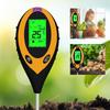 4 In 1 Soil Detector Meter Multifunctional Soil Temperature Monitor Soil Acidity Alkalinity Tester for Gardening Plants Farming