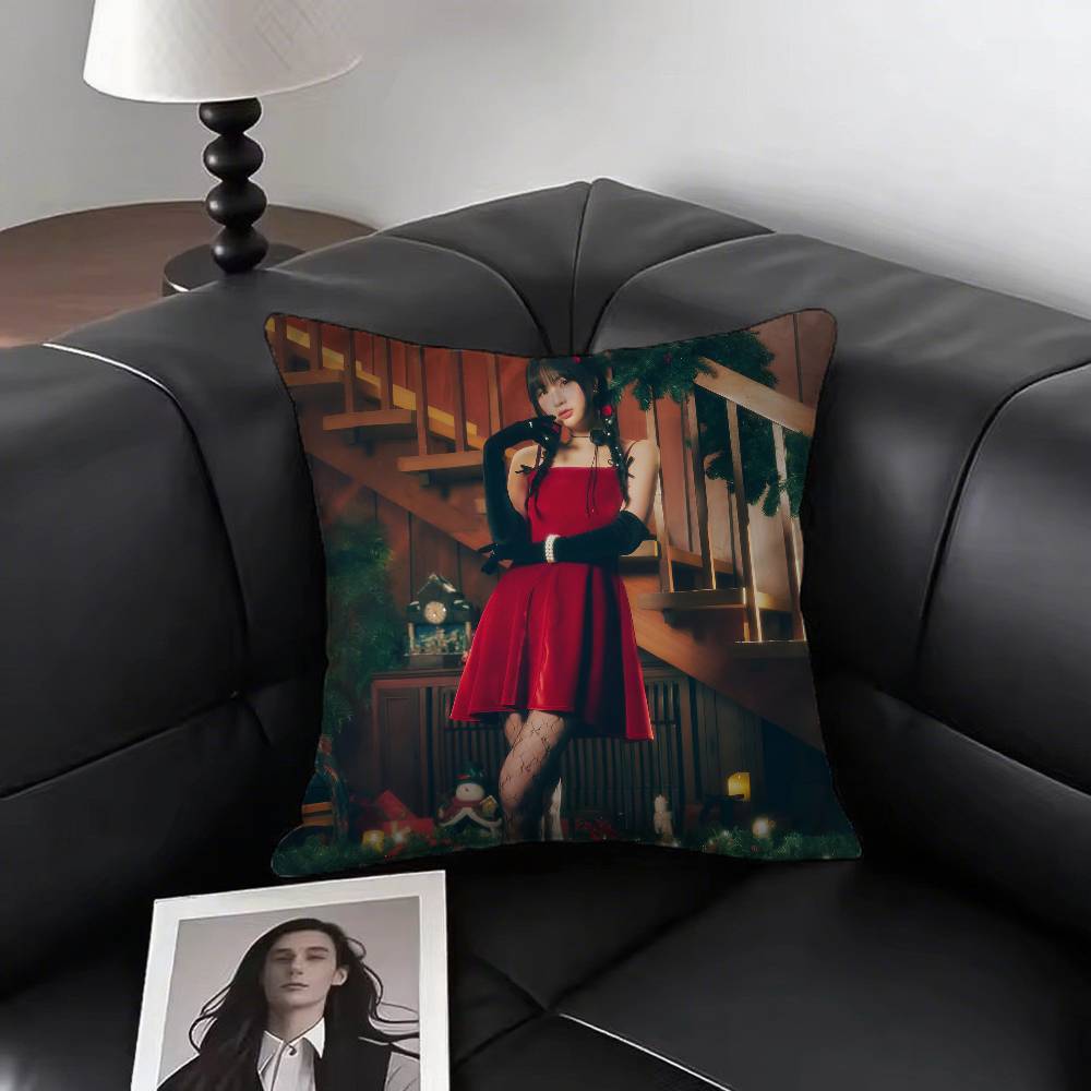 Kpop Apink Doll In 'Pink Christmas' Pillow Case Square Pillow Bedroom Sofa Leisure Comfort Cushion Living Room Home Decoration
