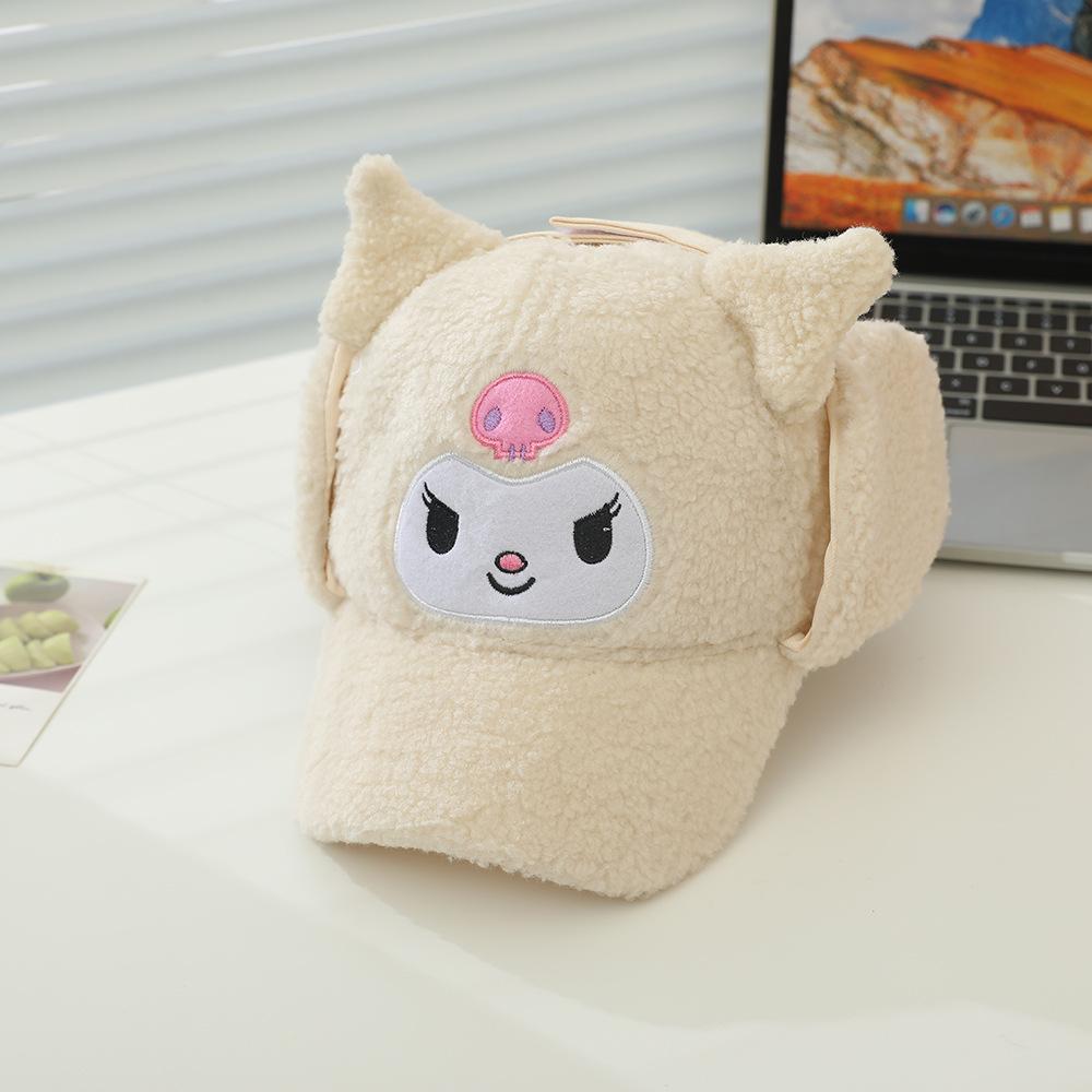 Winter Children'S Cap Kulomie Lamb Fleece Girls Ear Protection Baseball Cap Boys Ear Protection Plush Thermal Cap