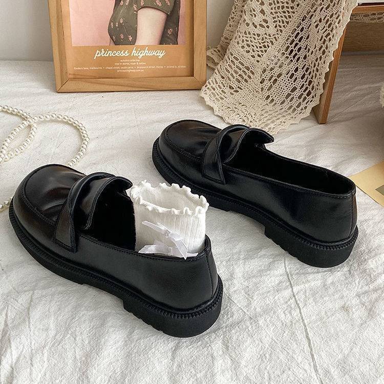 Mode Übergröße 43 Frühling Herbst Damen Britischer Stil Slipper Plateau Mary Jane Loafer Japanische JK Uniform Lolita Schuhe