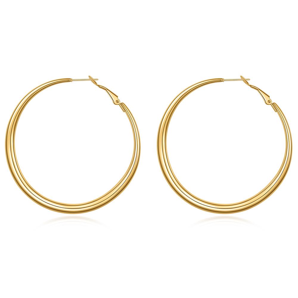 European & American Fashion 6MM Teardrop Hollow Oval Geometric Earrings for Women