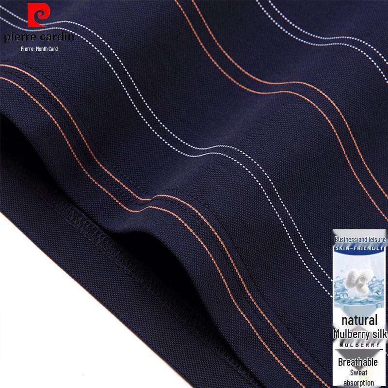 Pierre Cardin Men's Luxury Mulberry Silk Blend Polo T-Shirt
