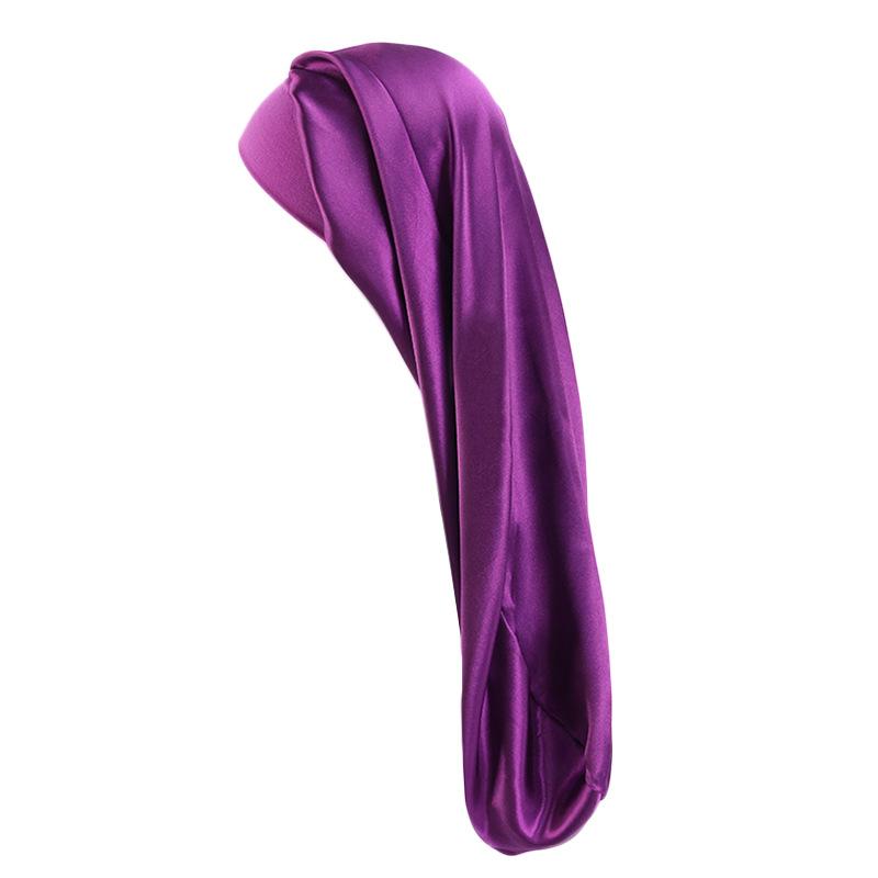 Super elastic wide-brimmed long tube hat, long hair satin nightcap, beauty salon cover hat TJM-446G