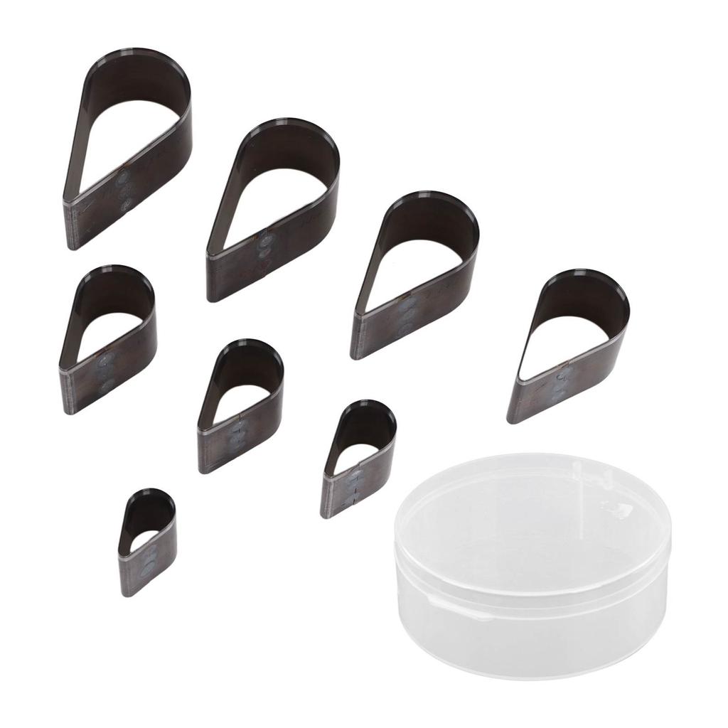8Pcs Leather Cutting Die Set Teardrop Manual Punching Molds DIY Craft Tools Alloy Steel