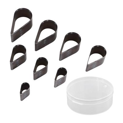 8 Stück Leder Schneidstanzformen Set Tropfenform Manuelle Stanzformen DIY Handwerkzeuge Legierter Stahl