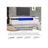 Meuble TV - MUVOE - 160x39x42 Cm - Blanc - Éclairage LED 16 Couleurs - Pour TV Jusqu'à 70 Pouces