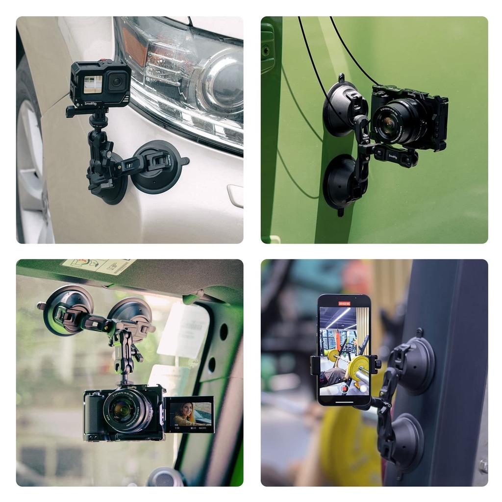 SmallRig Suction Cup Camera Mount for Action DJI Osmo and Lightweight Cameras Like the and G7X Also Compatible with Suction Cup Camera Stand with