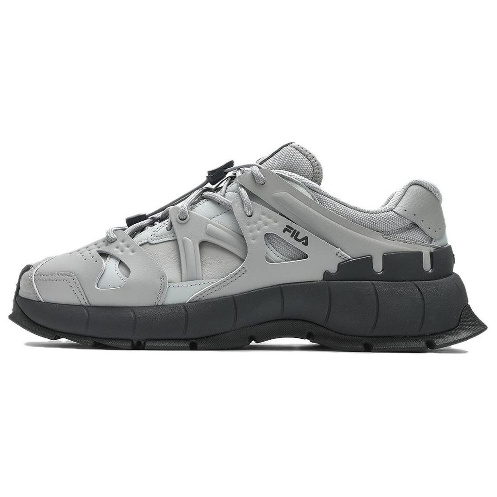 Fila Insetto Fabric Synthetic Leather Top Layer Cowhide Comfortable Versatile Low-Top Casual Shoes Men Sneaker Gray F12M411122FDG