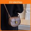 Ins2024 Chic Stone Pattern Crossbody Bag Women's Saddle Bag Urban Minimalist Style