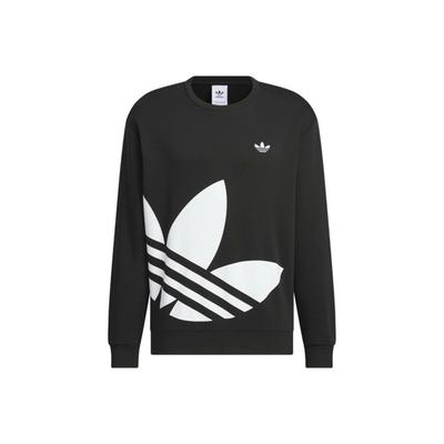 adidas Originals Printed Crewneck Pullover Long-Sleeve Sweatshirt Unisex Black
