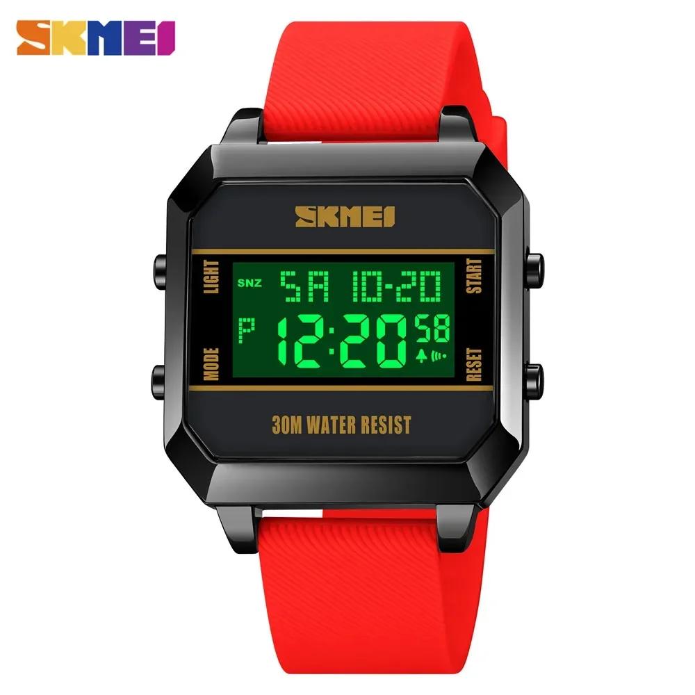 SKMEI 1848 Clock reloj hombre Digital movement Wristwatch For Mens Sport Watches 3Bar Waterproof LED Light Electronic Countdown