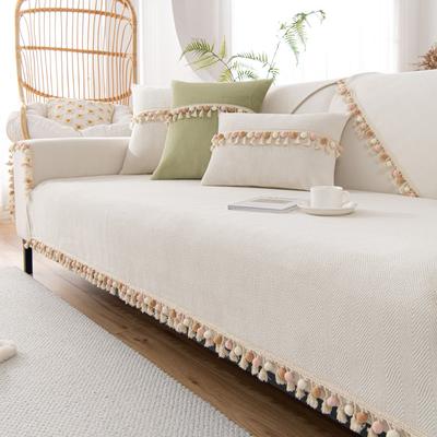 Cuscino con Nappa in Velluto Stile Crema Antiscivolo Cuscino per Divano Quattro Stagioni Universale Copridivano Semplice Fresco Tessuto Copridivano