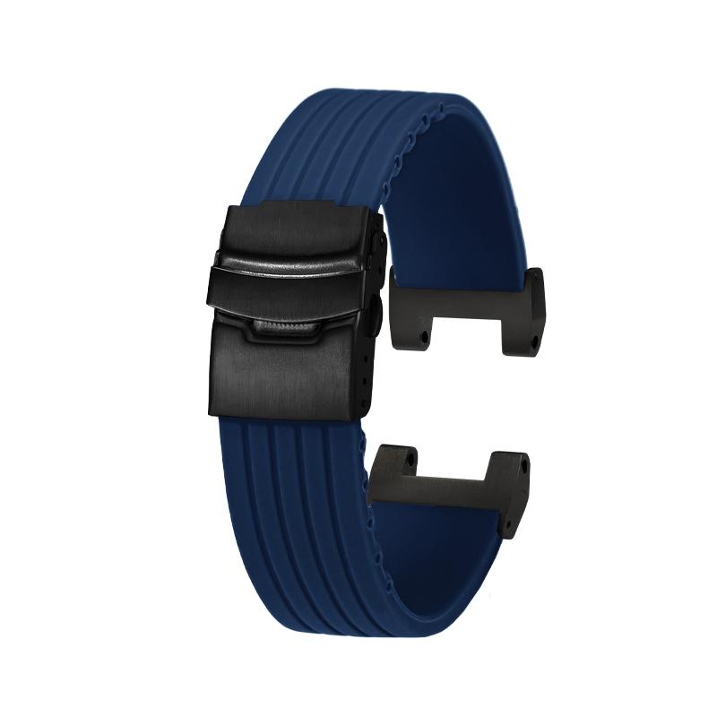 

Модифицированный вогнутый силиконовый ремешок для часов Casio G-shock MTG-B2000 Мужской ремешок Водонепроницаемый Черно-синий браслет MTG-B2000mm