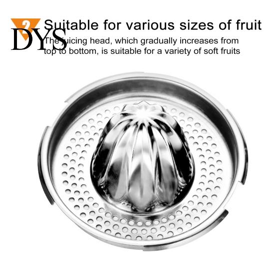 Stainless Steel Orange Juicer Manual for Citrus Lemon Portable Squeezer Handheld Easy-to-clean Press with Strainer 2 Pour Spouts Home Traveling
