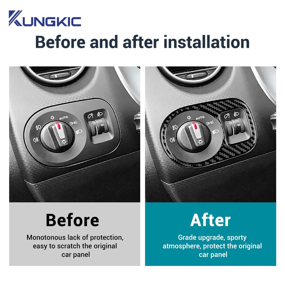 Real Soft Carbon Fiber Sticker For Seat Altea 2004-2009 2010 2011 2012 2013 2014 2015 2016 LHD RHD Car Headlight Switch Frame